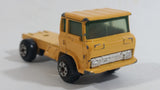 Vintage Yatming Semi Delivery Truck Yellow Die Cast Toy Car Vehicle