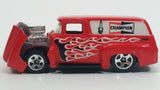 2010 Hot Wheels HW Performance 1956 Ford Truck Champion Spark Plugs Red Die Cast Toy Car Hot Rod Vehicle