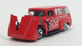 2010 Hot Wheels HW Performance 1956 Ford Truck Champion Spark Plugs Red Die Cast Toy Car Hot Rod Vehicle