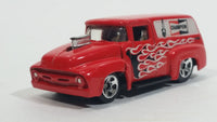 2010 Hot Wheels HW Performance 1956 Ford Truck Champion Spark Plugs Red Die Cast Toy Car Hot Rod Vehicle