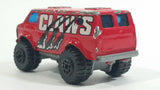 1997 Matchbox New Look! 4x4 Chevy Van "Claws" Red Die Cast Toy Car Vehicle