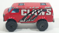 1997 Matchbox New Look! 4x4 Chevy Van "Claws" Red Die Cast Toy Car Vehicle