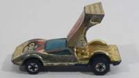 1977 Hot Wheels Buzz-Off The Gold One Gold Chrome Die Cast Toy Car Vehicle with Opening Rear Hood