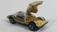 1977 Hot Wheels Buzz-Off The Gold One Gold Chrome Die Cast Toy Car Vehicle with Opening Rear Hood