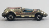 1977 Hot Wheels Buzz-Off The Gold One Gold Chrome Die Cast Toy Car Vehicle with Opening Rear Hood