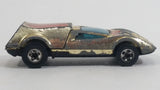 1977 Hot Wheels Buzz-Off The Gold One Gold Chrome Die Cast Toy Car Vehicle with Opening Rear Hood