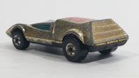 1977 Hot Wheels Buzz-Off The Gold One Gold Chrome Die Cast Toy Car Vehicle with Opening Rear Hood