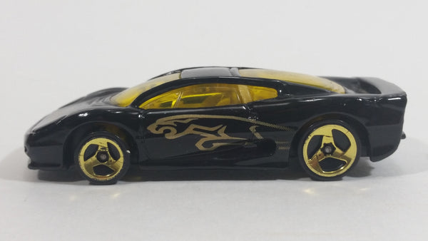 2001 Hot Wheels Company Cars Jaguar XJ220 Black Die Cast Toy Car Vehicle