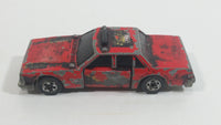 1985 Hot Wheels Crack-Ups Fire Smasher Crash Test Vehicle Red Die Cast Toy Car Vehicle with Flipping Driverside Door