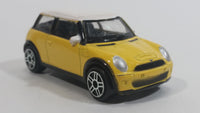 HTI BMW Mini Cooper S Yellow and White Die Cast Toy Car Vehicle