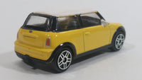 HTI BMW Mini Cooper S Yellow and White Die Cast Toy Car Vehicle