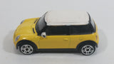 HTI BMW Mini Cooper S Yellow and White Die Cast Toy Car Vehicle