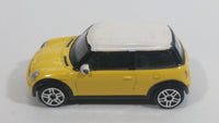 HTI BMW Mini Cooper S Yellow and White Die Cast Toy Car Vehicle