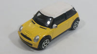 HTI BMW Mini Cooper S Yellow and White Die Cast Toy Car Vehicle