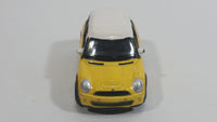 HTI BMW Mini Cooper S Yellow and White Die Cast Toy Car Vehicle