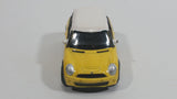 HTI BMW Mini Cooper S Yellow and White Die Cast Toy Car Vehicle