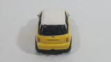 HTI BMW Mini Cooper S Yellow and White Die Cast Toy Car Vehicle