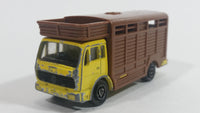 1980s Majorette Made in France Mercedes Betaillere Yellow/Brown Animal Truck Die-cast Toy