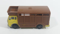 1980s Majorette Made in France Mercedes Betaillere Yellow/Brown Animal Truck Die-cast Toy