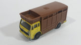 1980s Majorette Made in France Mercedes Betaillere Yellow/Brown Animal Truck Die-cast Toy