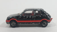 Majorette Peugeot 205 GTI 1/53 Scale No. 281 Black Die Cast Toy Car Vehicle with Opening Hatch Door