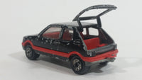 Majorette Peugeot 205 GTI 1/53 Scale No. 281 Black Die Cast Toy Car Vehicle with Opening Hatch Door