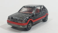 Majorette Peugeot 205 GTI 1/53 Scale No. 281 Black Die Cast Toy Car Vehicle with Opening Hatch Door