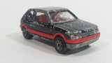 Majorette Peugeot 205 GTI 1/53 Scale No. 281 Black Die Cast Toy Car Vehicle with Opening Hatch Door