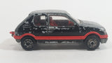 Majorette Peugeot 205 GTI 1/53 Scale No. 281 Black Die Cast Toy Car Vehicle with Opening Hatch Door