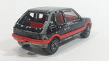 Majorette Peugeot 205 GTI 1/53 Scale No. 281 Black Die Cast Toy Car Vehicle with Opening Hatch Door