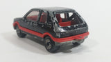 Majorette Peugeot 205 GTI 1/53 Scale No. 281 Black Die Cast Toy Car Vehicle with Opening Hatch Door