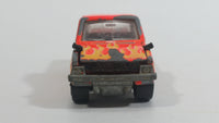 Rare Majorette Toyota Pick-up Truck 4x4 Neon Orange Gladiator No. 292 Die Cast Toy Car Vehicle with Opening Hood