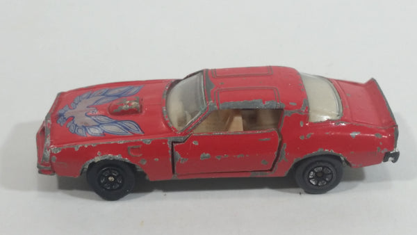 Vintage Yatming Pontiac Trans-Am Firebird Red No. 1060 Die Cast Toy Muscle Car Vehicle with Opening Doors