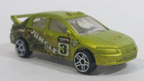 2010 Hot Wheels Jungle Rally Mitsubishi EVO Lancer Evolution 7 Lime Green Satin Metallic Antifreeze Die Cast Toy Car Vehicle