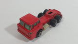 Vintage 1973 Yatming Ford F600 Cabover Red Semi Truck Tractor Rig Die Cast Toy Car Vehicle