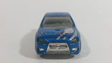 2010 Hot Wheels Night Burnerz 2008 Lancer Evolution Metallic Blue Die Cast Toy Car Vehicle