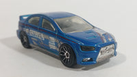 2010 Hot Wheels Night Burnerz 2008 Lancer Evolution Metallic Blue Die Cast Toy Car Vehicle