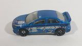 2010 Hot Wheels Night Burnerz 2008 Lancer Evolution Metallic Blue Die Cast Toy Car Vehicle