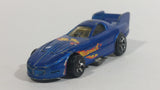 1997 Hot Wheels First Editions Pontiac Firebird Funny Car Metalflake Blue Die Cast Toy Car Vehicle