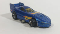 1997 Hot Wheels First Editions Pontiac Firebird Funny Car Metalflake Blue Die Cast Toy Car Vehicle