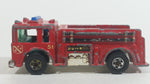 1982 Hot Wheels Fire Eater Red Fire Truck Die Cast Toy Car Vehicle - BW - Blue Lights