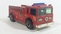 1982 Hot Wheels Fire Eater Red Fire Truck Die Cast Toy Car Vehicle - BW - Blue Lights