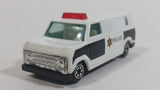 Yatming 1970s Ford Econoline Police Cop Van White and Black Die Cast Toy Car Vehicle