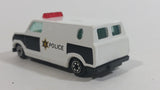 Yatming 1970s Ford Econoline Police Cop Van White and Black Die Cast Toy Car Vehicle