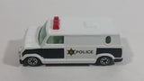 Yatming 1970s Ford Econoline Police Cop Van White and Black Die Cast Toy Car Vehicle