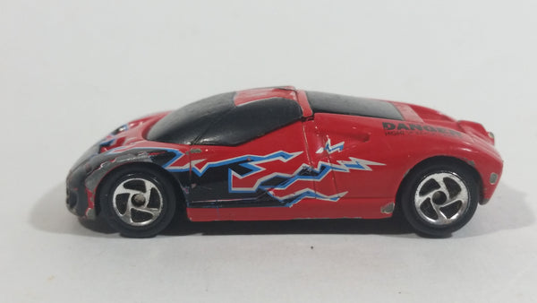 2000 Road Champs Ford GT-90 Red and Black Die Cast Toy Car Vehicle