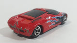 2000 Road Champs Ford GT-90 Red and Black Die Cast Toy Car Vehicle