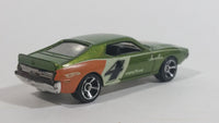 2010 Hot Wheels Muscle Mania AMC Javelin AMX Dark Lime Green Die Cast Toy Muscle Car Vehicle