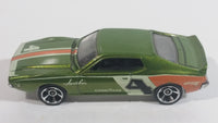 2010 Hot Wheels Muscle Mania AMC Javelin AMX Dark Lime Green Die Cast Toy Muscle Car Vehicle