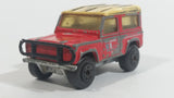 1989 Matchbox Mountain Trails Land Rover Ninety Red and White Die Cast Toy Car Vehicle - Macau